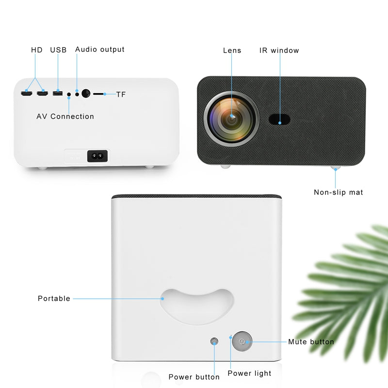 UB30 1080P Portable Projector Home Theater LCD Projector Support Wireless and Wired Screen Mirroring (Basic Version) UB30 1080P Portable Projector Home Theater LCD Projector Support Wireless and Wired Screen Mirroring (Basic Version)